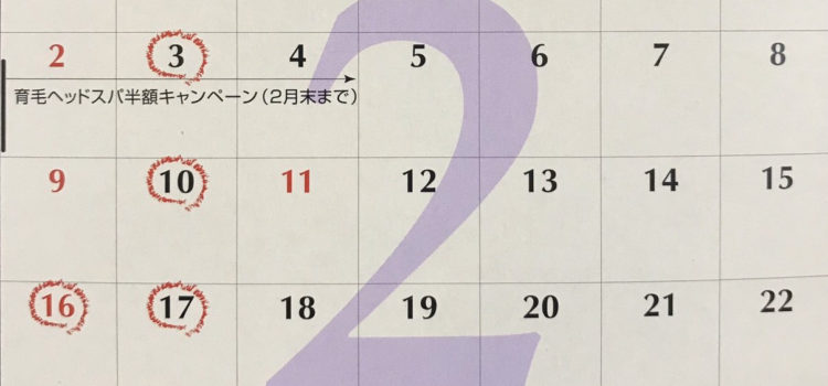 育毛ヘッドスパ半額キャンペーン！
