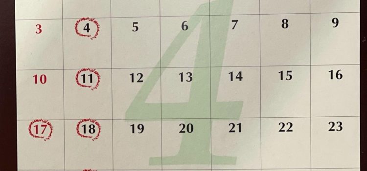 4月のキャンペーンとお休みのお知らせ