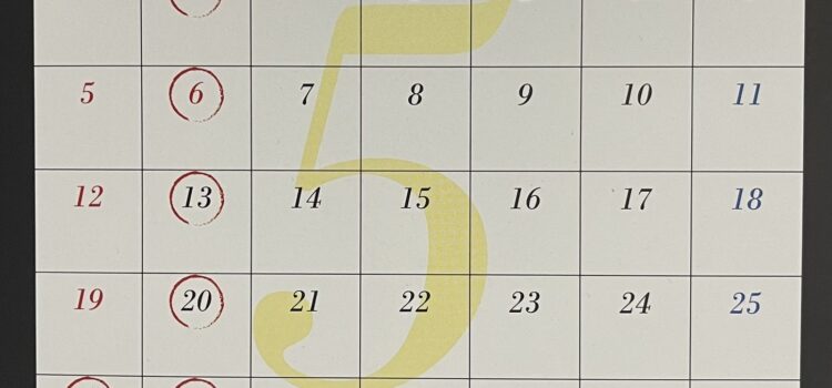 5月の営業とお休み