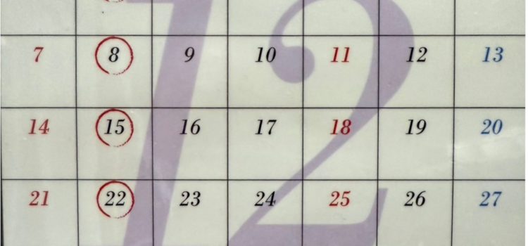 12月の営業とお休み